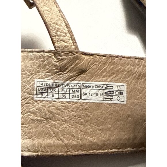 Vionic Dupre Brown Leather Gem-Embellished Flat Sandals Size 8 Adjustable Straps - Picture 7 of 9